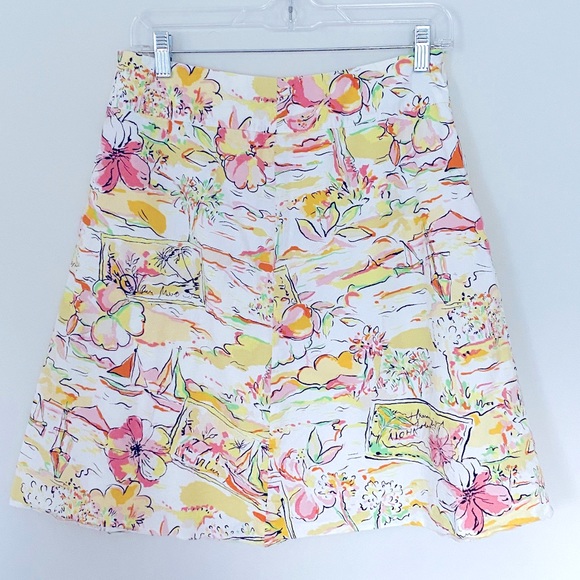 EXPRESS Aloha Hawaiian A-line skirt size 6 - Picture 7 of 9